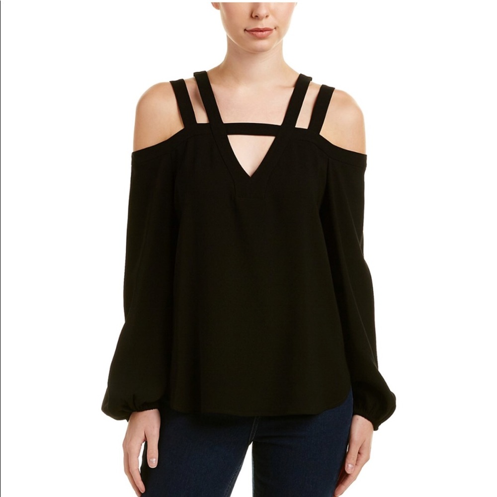 BCBGmaxAzria cold shoulder top